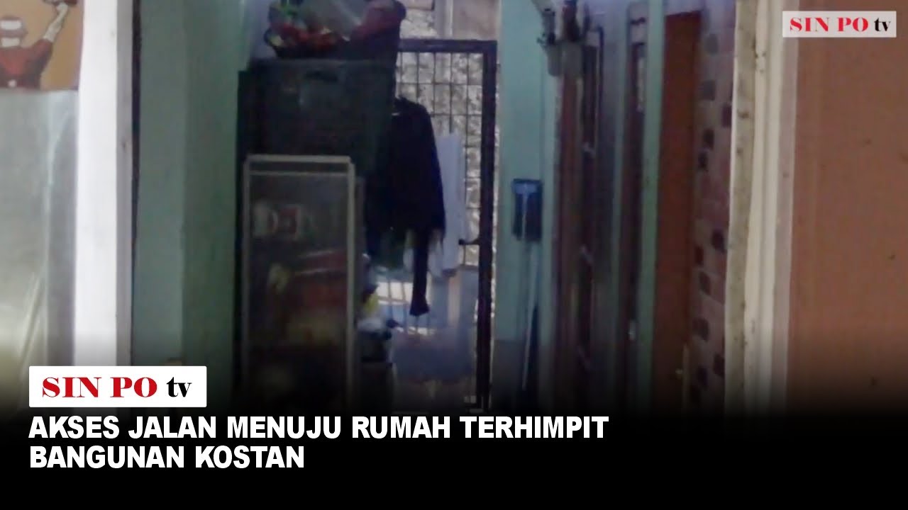 Akses Jalan Menuju Rumah Terhimpit Bangunan Kostan