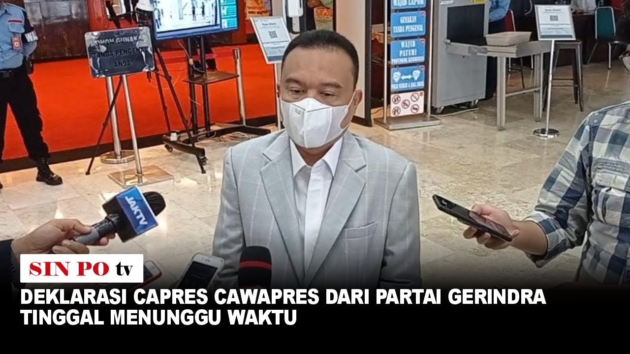 Deklarasi Capres Cawapres Dari Partai Gerindra Tinggal Menunggu Waktu