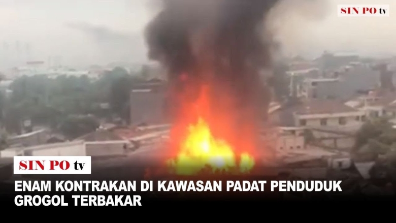 Enam Kontrakan di Kawasan Padat Penduduk Grogol Terbakar