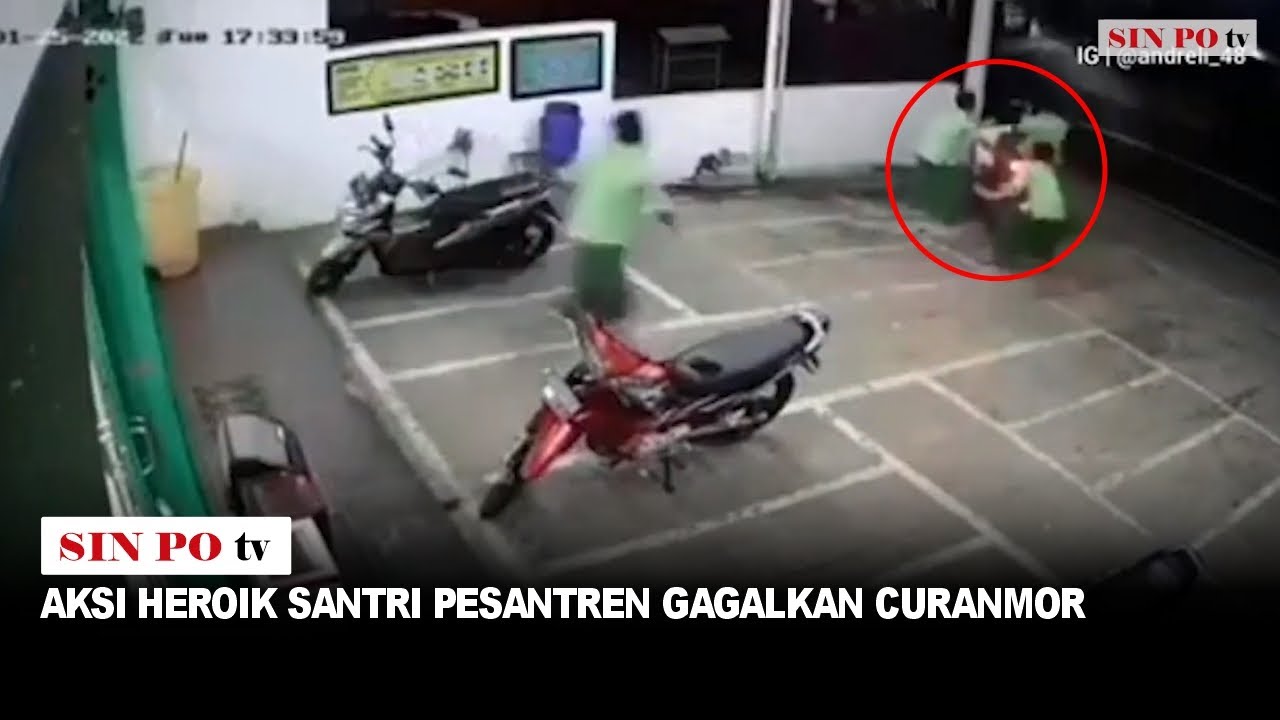 Aksi Heroik Santri Pesantren Gagalkan Curanmor