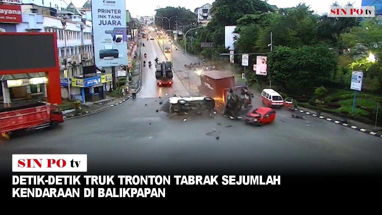 Kecelakaan Beruntun Truk Di Balikpapan, Belasan Kendaraan Rusak Parah