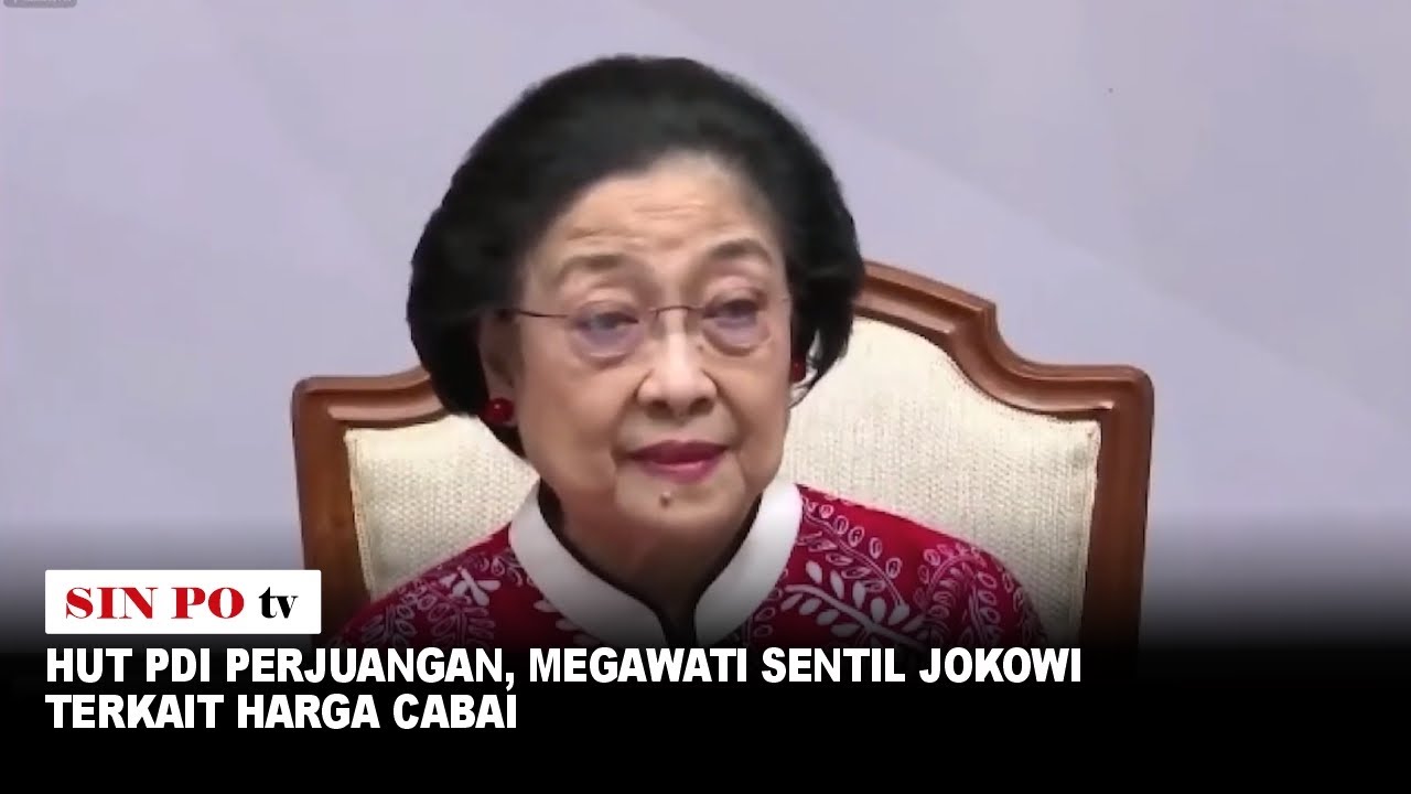 HUT PDI Perjuangan, Megawati Sentil Jokowi Terkait Harga Cabai