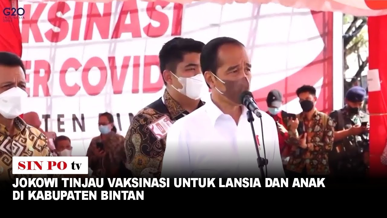 Jokowi Tinjau Vaksinasi untuk Lansia dan Anak di Kabupaten Bintan