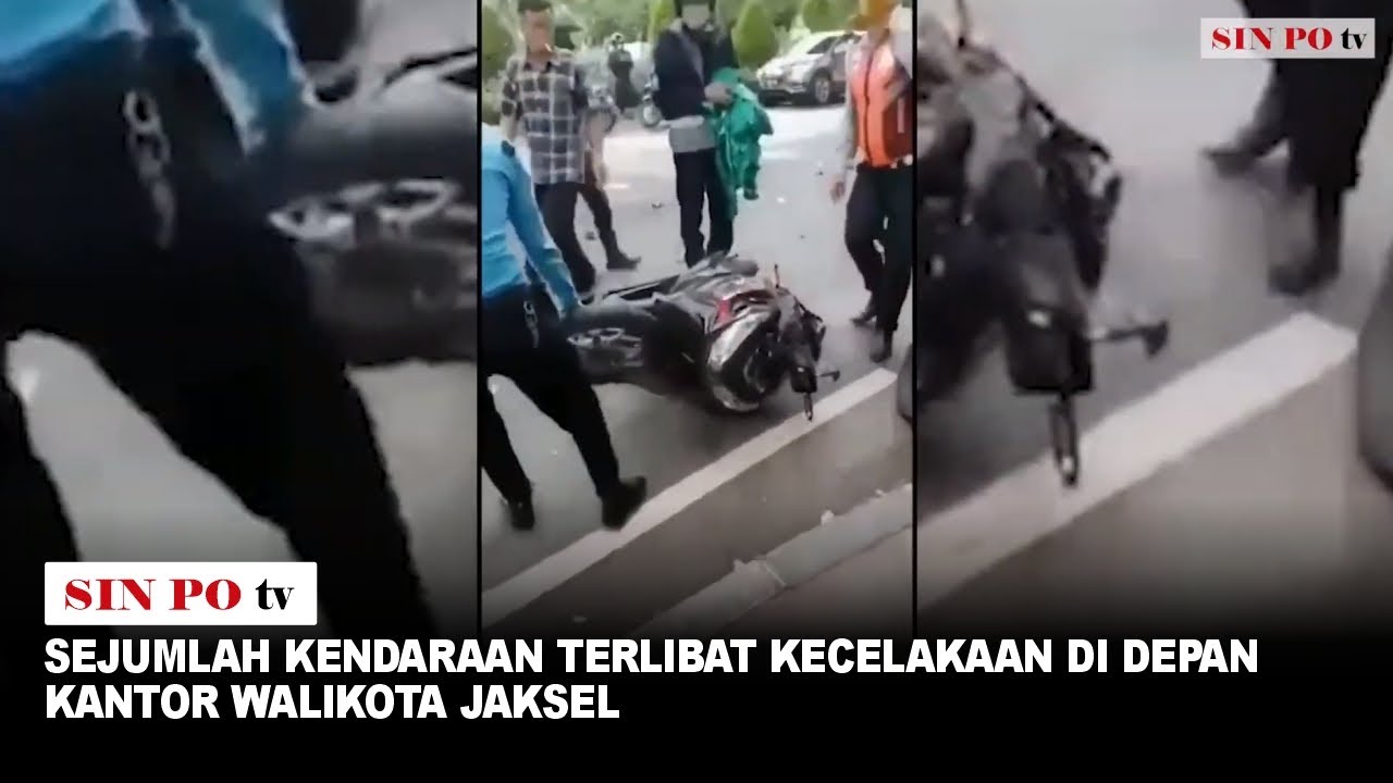 Sejumlah Kendaraan Terlibat Kecelakaan Di Depan Kantor Walikota Jakarta Selatan