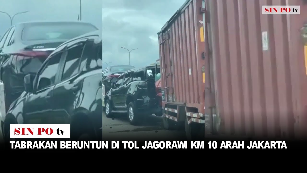 Tabrakan Beruntun Di Tol Jagorawi Km 10 Arah Jakarta