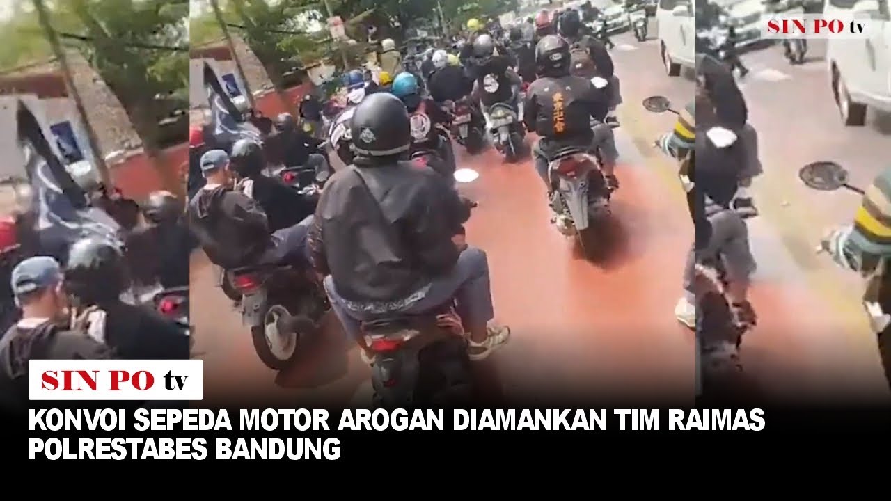 VIRAL, Konvoi Sepeda Motor Arogan Diamankan Tim Raimas Polrestabes Bandung