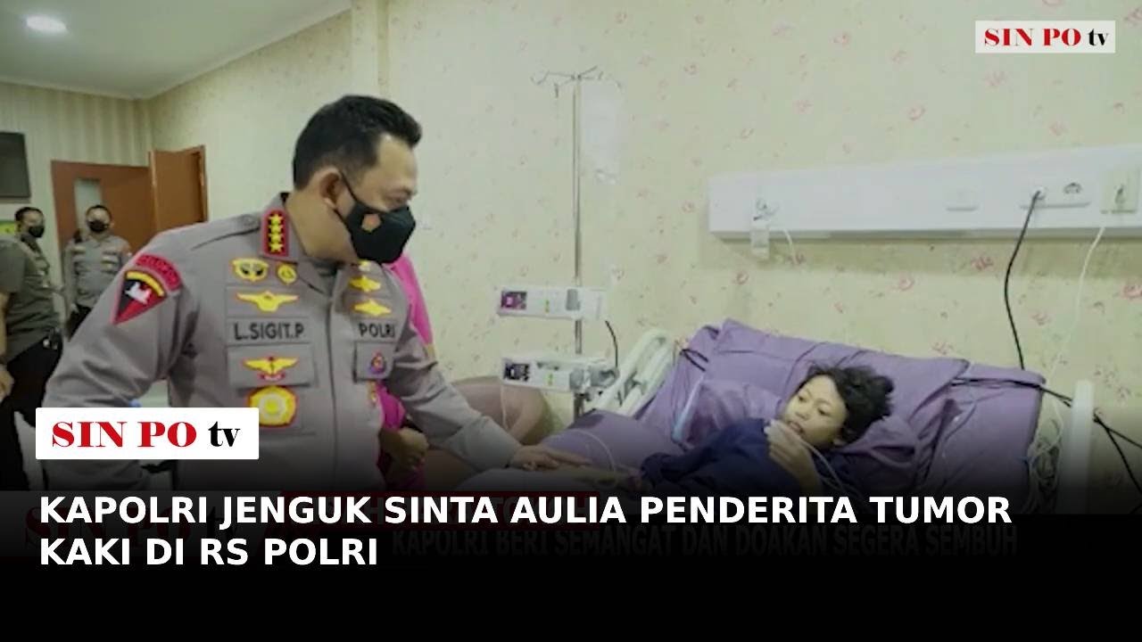 Kapolri Jenguk Sinta Aulia Penderita Tumor Kaki Di RS Polri