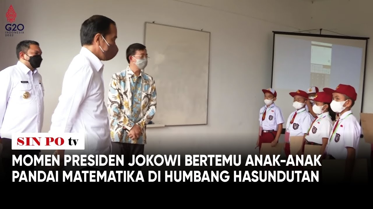 Momen Presiden Jokowi Bertemu Anak-Anak Pandai Matematika Di Humbang Hasundutan