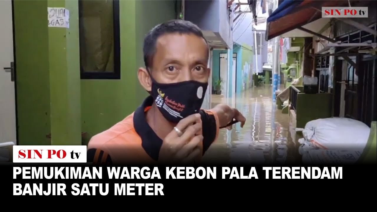 Pemukiman Warga Kebon Pala Terendam Banjir Satu Meter