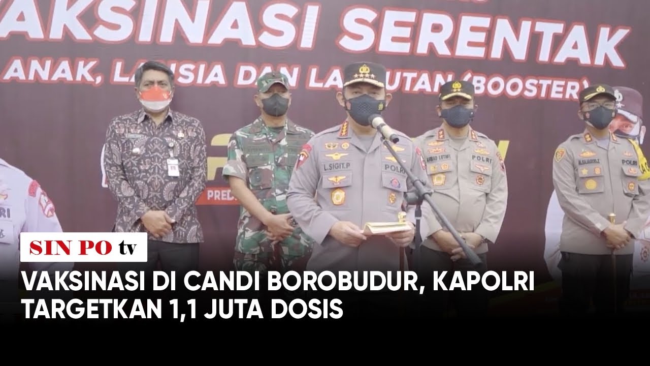 Vaksinasi Di Candi Borobudur, Kapolri Targetkan 1,1 Juta Dosis