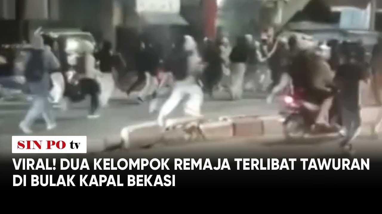 VIRAL! Dua Kelompok Remaja Terlibat Tawuran di Bulak Kapal Bekasi