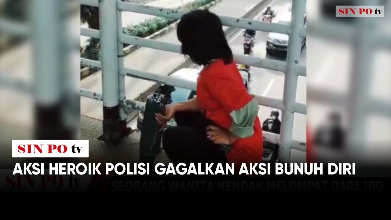 Aksi Heroik Polisi Gagalkan Aksi Bunuh Diri