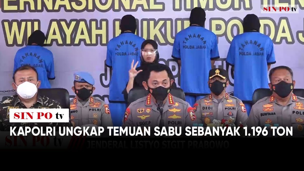 Kapolri Ungkap Temuan Sabu Sebanyak 1.196 Ton