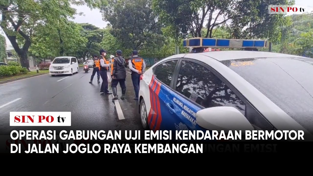 Operasi Gabungan Uji Emisi Kendaraan Bermotor di Jalan Joglo Raya Kembangan