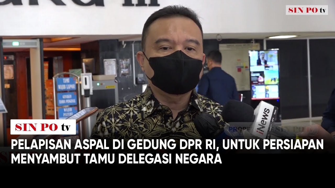 Pelapisan Aspal Di Gedung DPR RI, Untuk Persiapan Menyambut Tamu Delegasi Negara