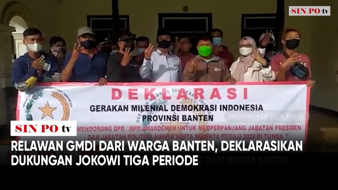 Relawan GMDI Dari Warga Banten, Deklarasikan Dukungan Jokowi Tiga Periode