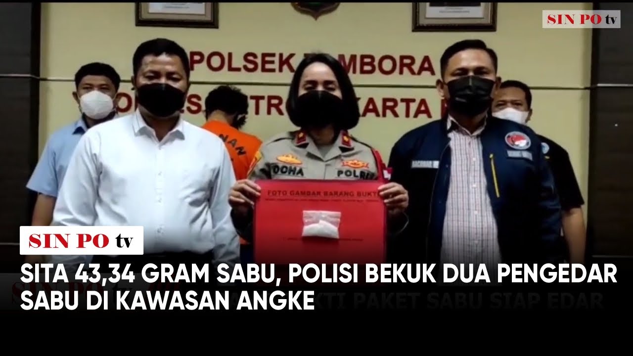 Sita 43,34 gram Sabu, Polisi Bekuk Dua Pengedar Sabu di Kawasan Angke