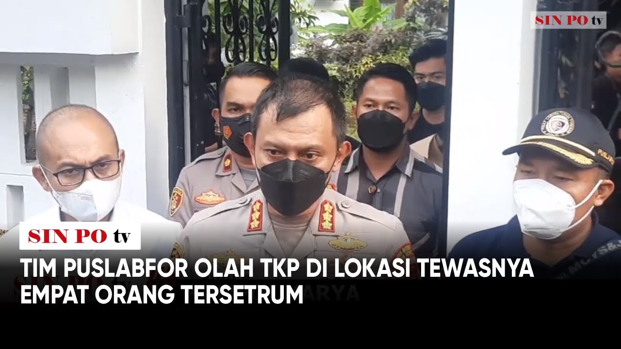 Tim Puslabfor Olah TKP Di Lokasi Tewasnya Empat Orang Tersetrum