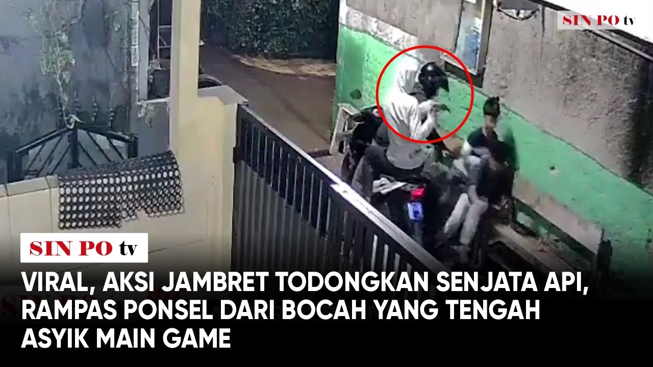 Viral, Aksi Jambret Todongkan Senjata Api, Rampas Ponsel dari Bocah yang Tengah Asyik Main Game