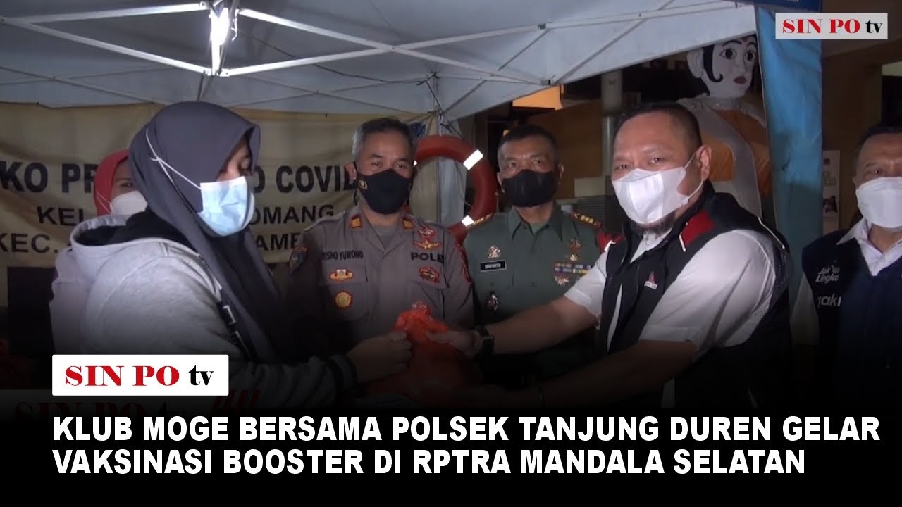 Klub Moge Bersama Polsek Tanjung Duren Gelar Vaksinasi Booster Di RPTRA Mandala Selatan