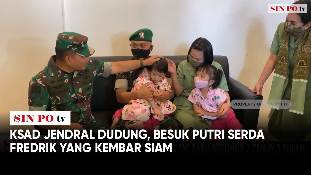 KSAD Jendral Dudung, Besuk Putri Serda Fredrik Yang Kembar Siam