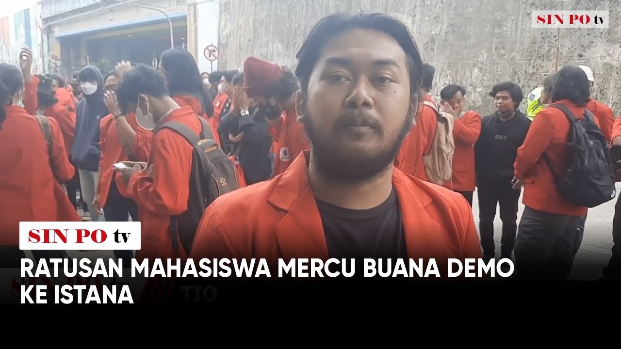 Ratusan Mahasiswa Mercu Buana Demo Ke Istana