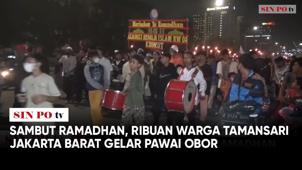 Sambut Ramadhan, Ribuan Warga Tamansari Jakarta Barat Gelar Pawai Obor