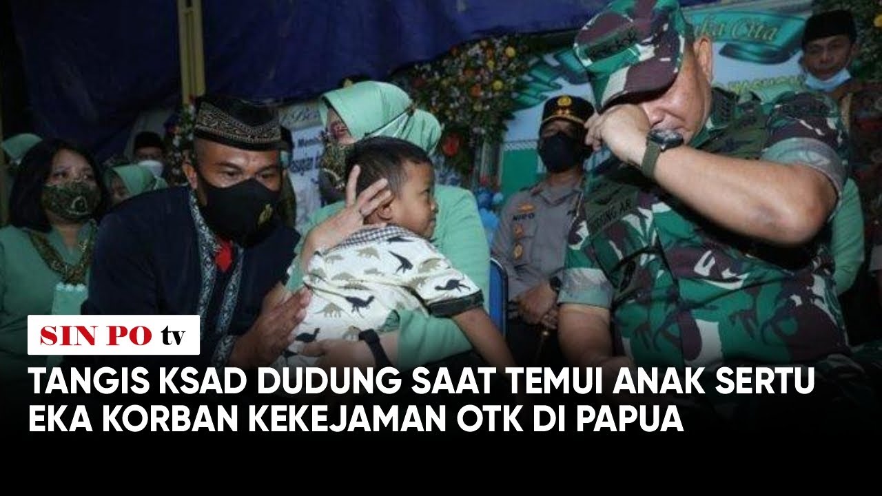 Tangis KSAD Dudung Saat Temui Anak Sertu Eka Korban Kekejaman OTK di Papua