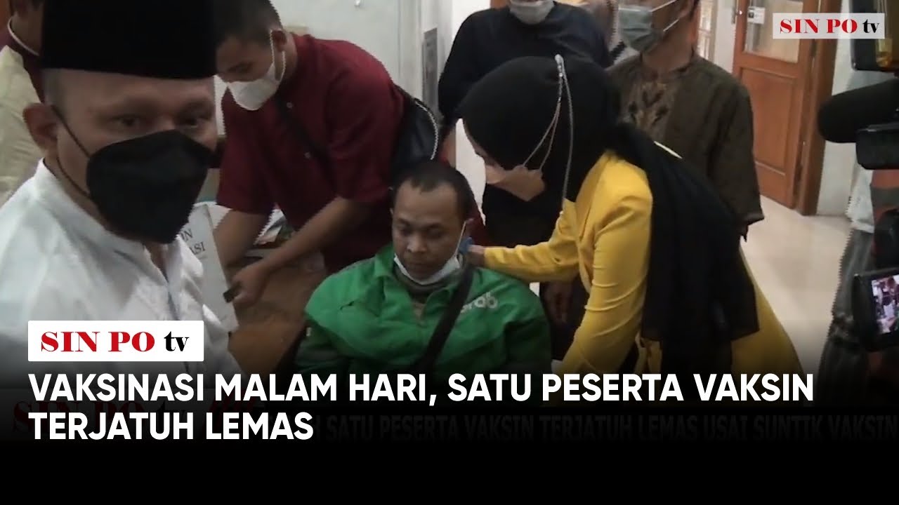 Vaksinasi Malam Hari, Satu Peserta Vaksin Terjatuh Lemas