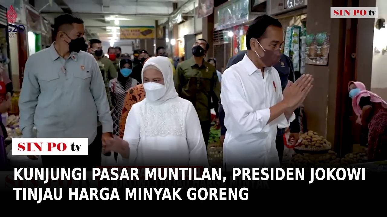 Kunjungi Pasar Muntilan, Presiden Jokowi Tinjau Harga Minyak Goreng