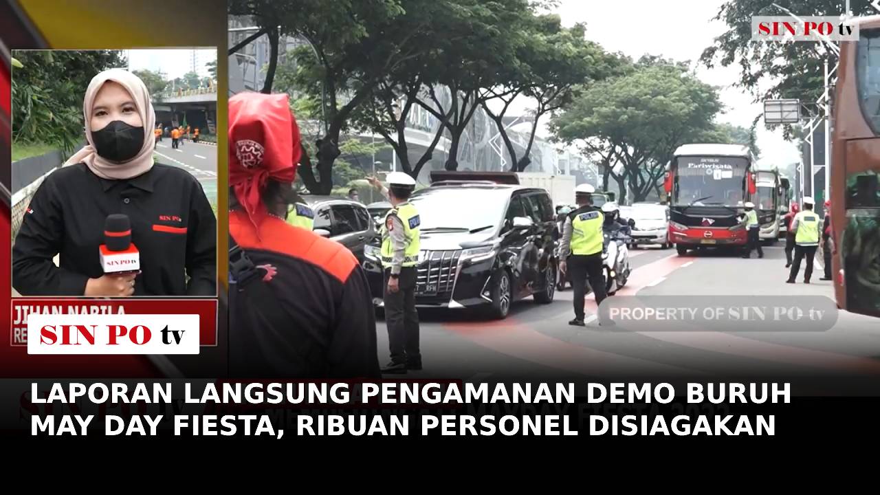 Pengamanan Demo Buruh May Day Fiesta,