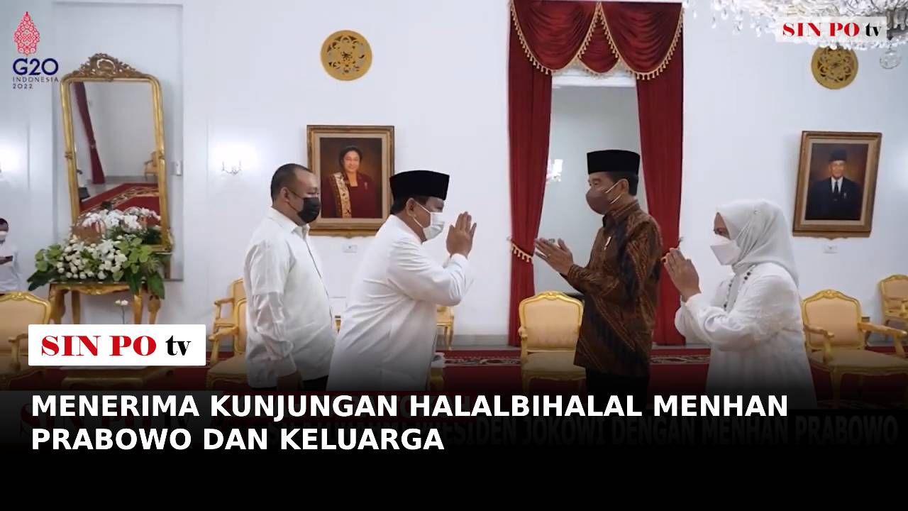 Presiden Joko Widodo dan Ibu Iriana menerima kedatangan Menteri Pertahanan (Menhan) Prabowo Subianto