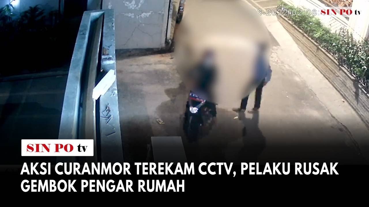 Aksi Curanmor Terekam CCTV, Pelaku Rusak Gembok Pegar Rumah