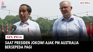 Saat Presiden Jokowi Ajak PM Australia Bersepeda Pagi