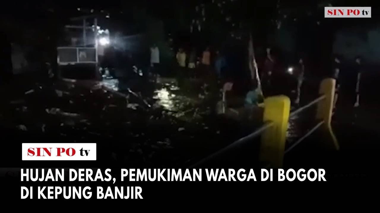 Hujan Deras, Pemukiman Warga Di Bogor Di Kepung Banjir