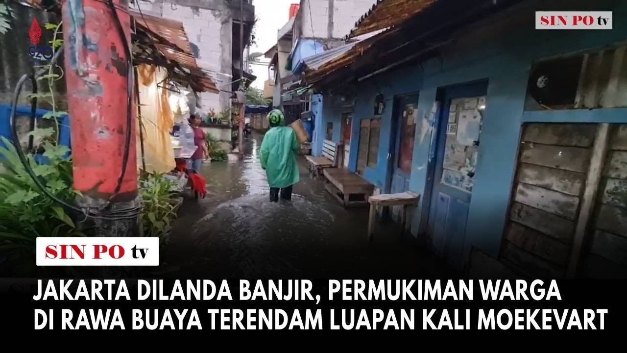 Jakarta Dilanda Banjir, Permukiman Warga Di Rawa Buaya Terendam Luapan Kali Moekevart