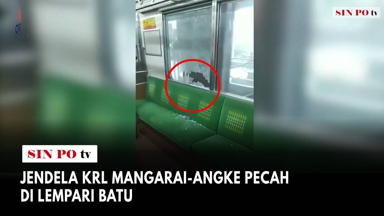 Jendela KRL Mangarai-Angke Pecah Di Lempari Batu