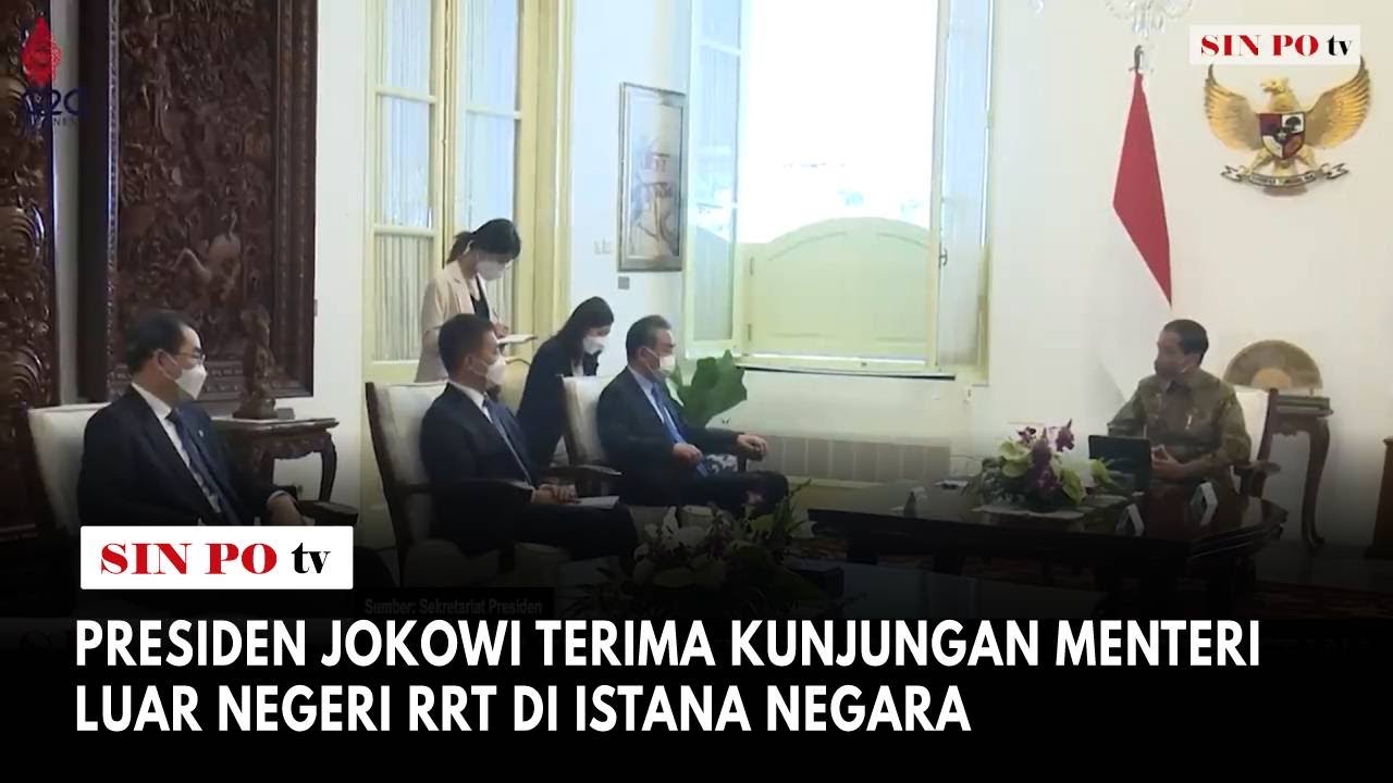 Presiden Jokowi Terima Kunjungan Menteri Luar Negeri RRT di Istana Negara