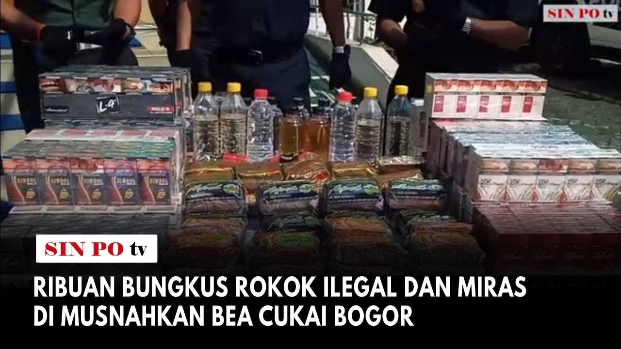 Ribuan Bungkus Rokok Ilegal Dan Miras Di Musnahkan Bea Cukai Bogor