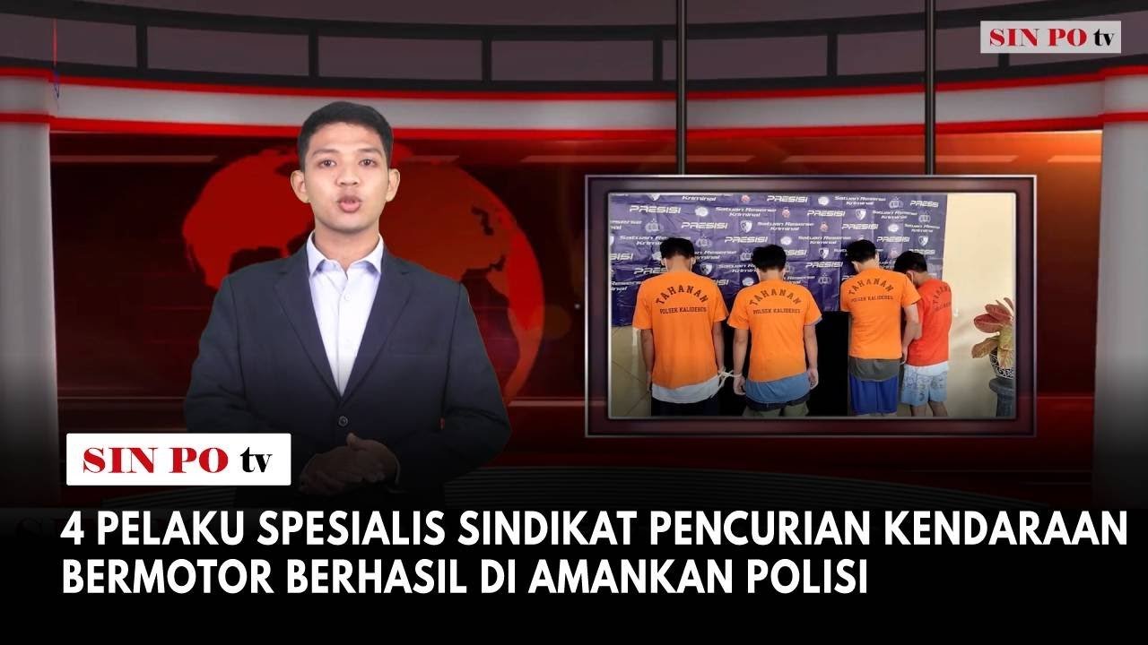 4 Pelaku Spesialis Sindikat Pencurian Kendaraan Bermotor Berhasil Di Amankan Polisi