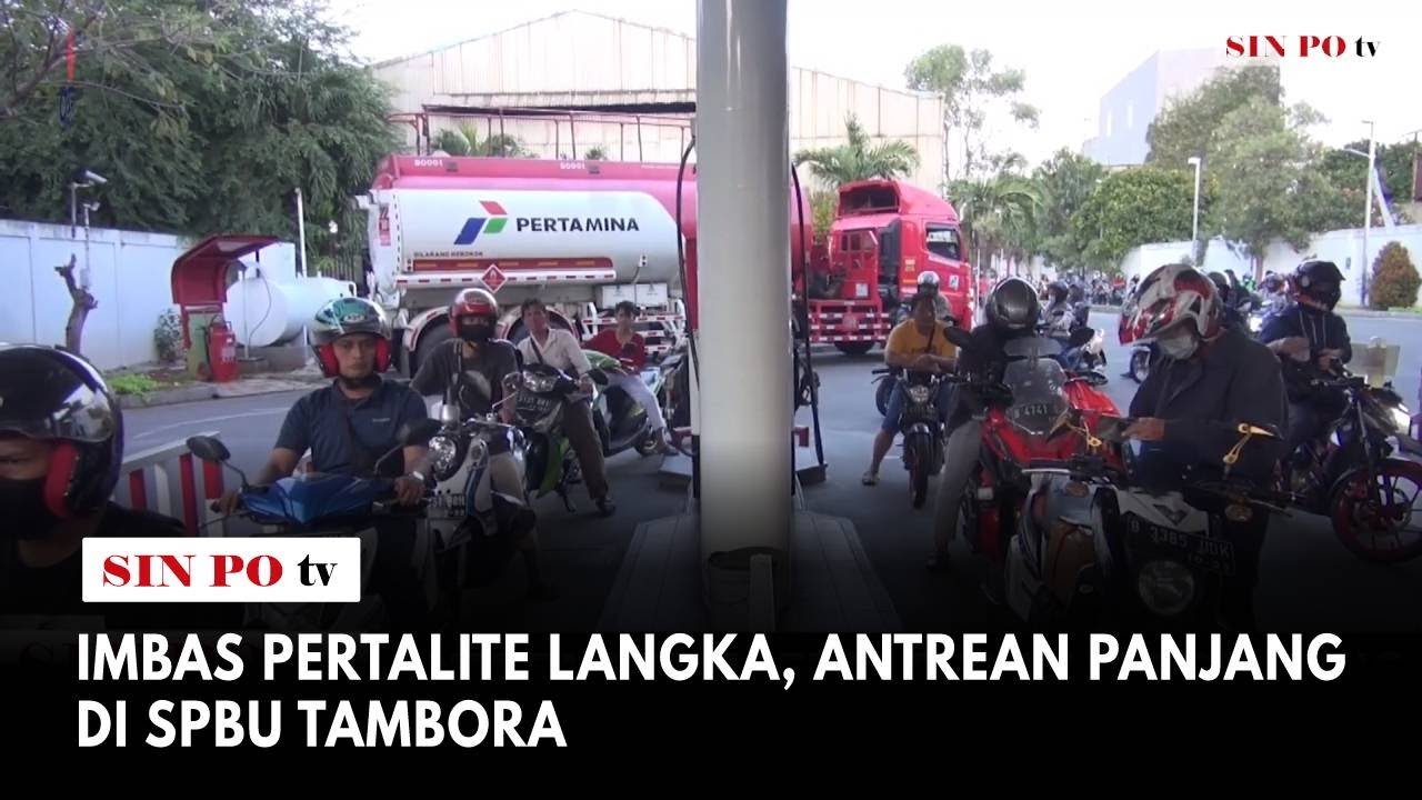 Imbas Pertalite Langka, Antrean Panjang Di SPBU Tambora