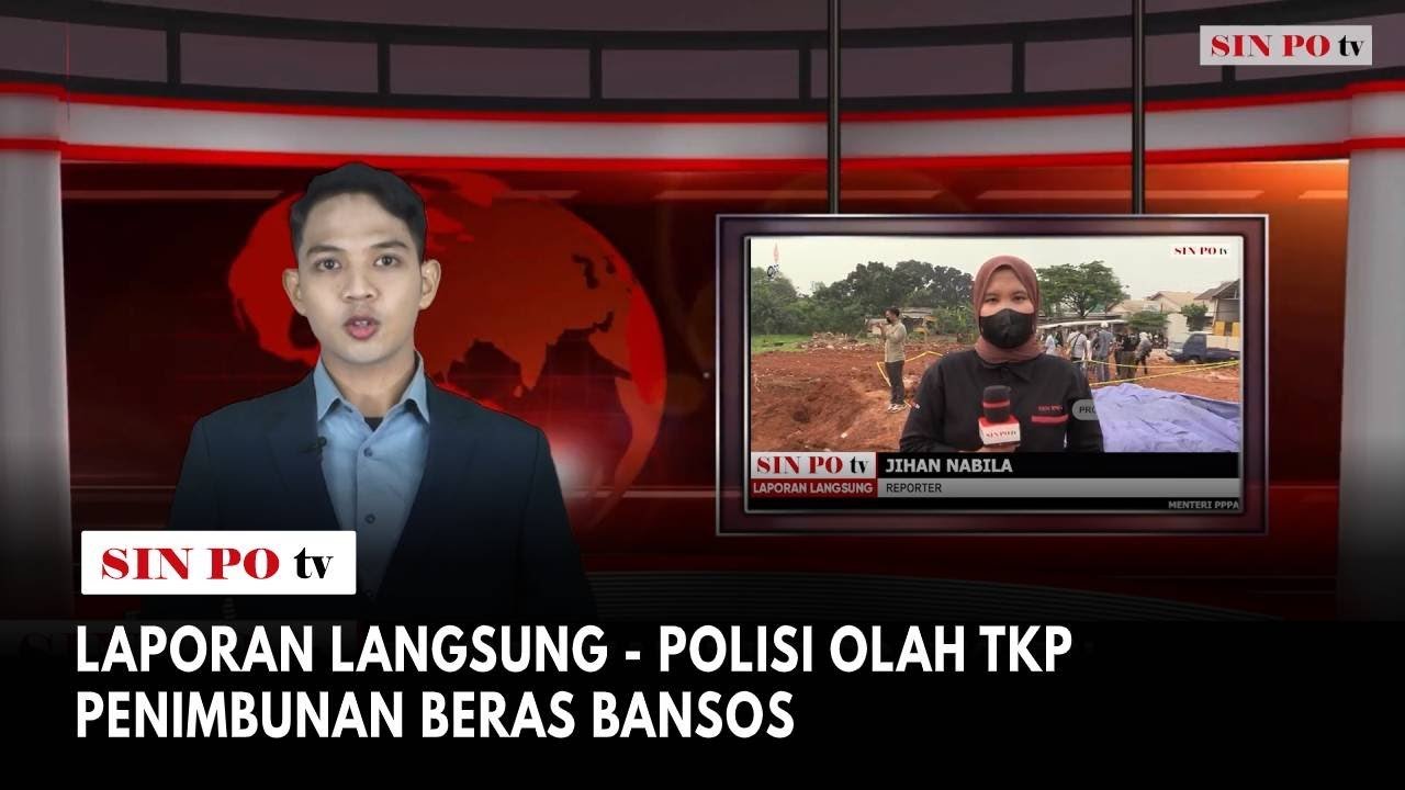 Laporan Langsung - Polisi Olah TKP Penimbunan Beras Bansos