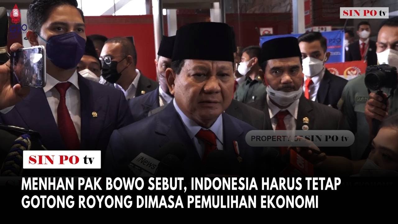 Menhan Pak Bowo Sebut, Indonesia Harus Tetap Gotong Royong Dimasa Pemulihan Ekonomi