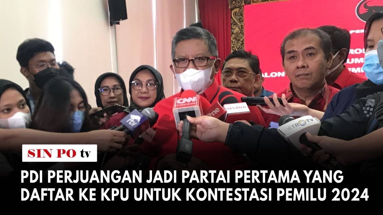 PDI Perjuangan Jadi Partai Pertama yang Daftar ke KPU untuk Kontestasi Pemilu 2024