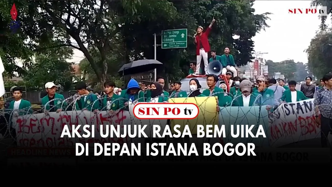 Aksi Unjuk Rasa Mahasiswa Di Depan Istana Bogor