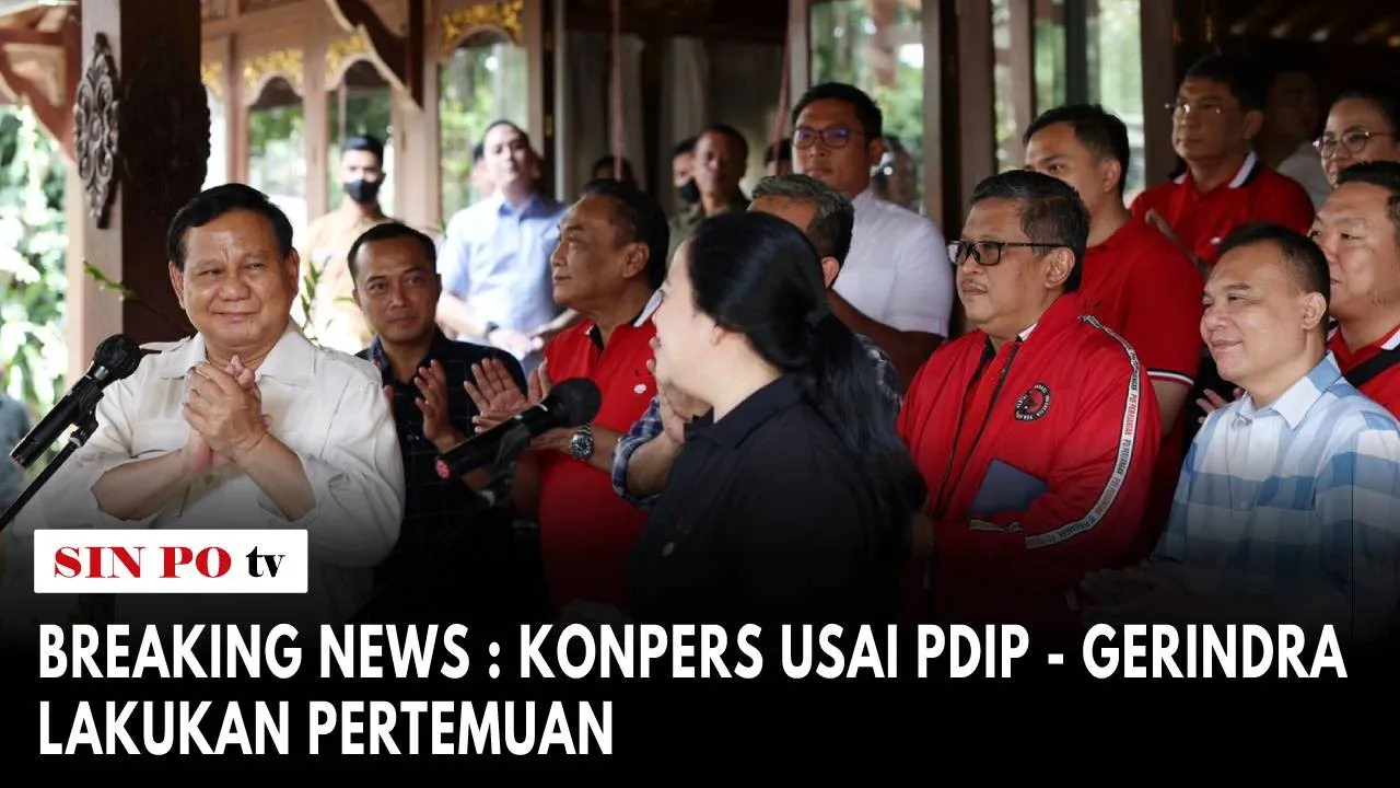 BREAKING NEWS : Konpers Usai PDIP - Gerindra Lakukan Pertemuan