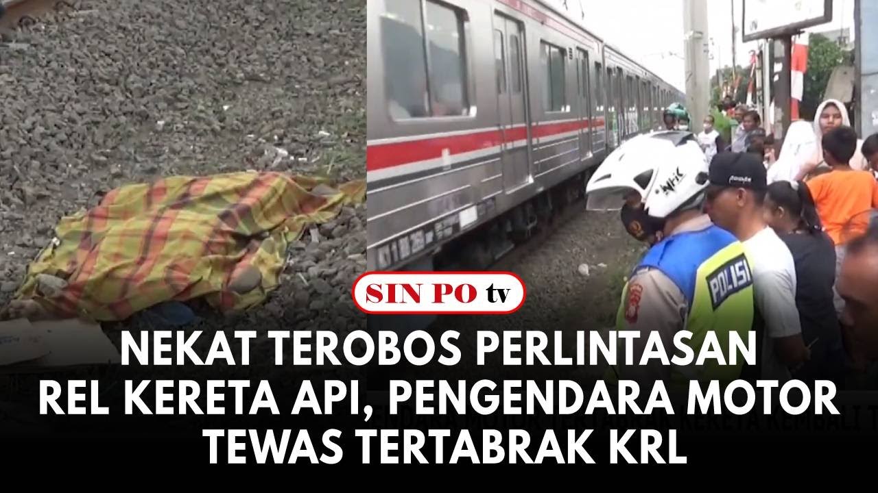 Nekat Terobos Perlintasan Rel Kereta Api, Pengendara Motor Tewas Tertabrak KRL