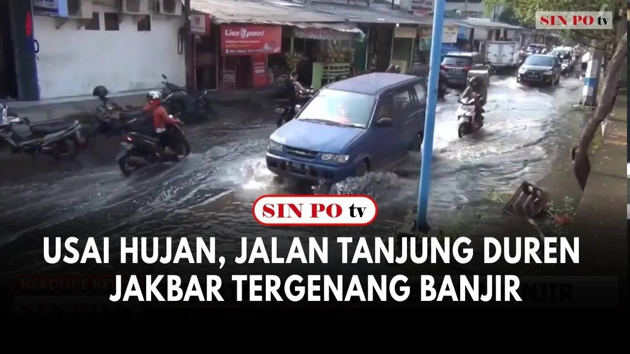 Usai Hujan, Jalan Tanjung Duren Jakbar Tergenang Banjir