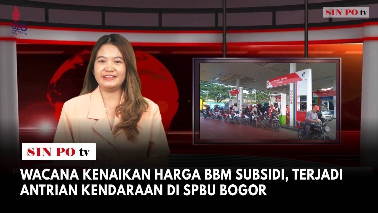 Wacana Kenaikan Harga BBM Subsidi, Terjadi Antrian Kendaraan Di SPBU Bogor