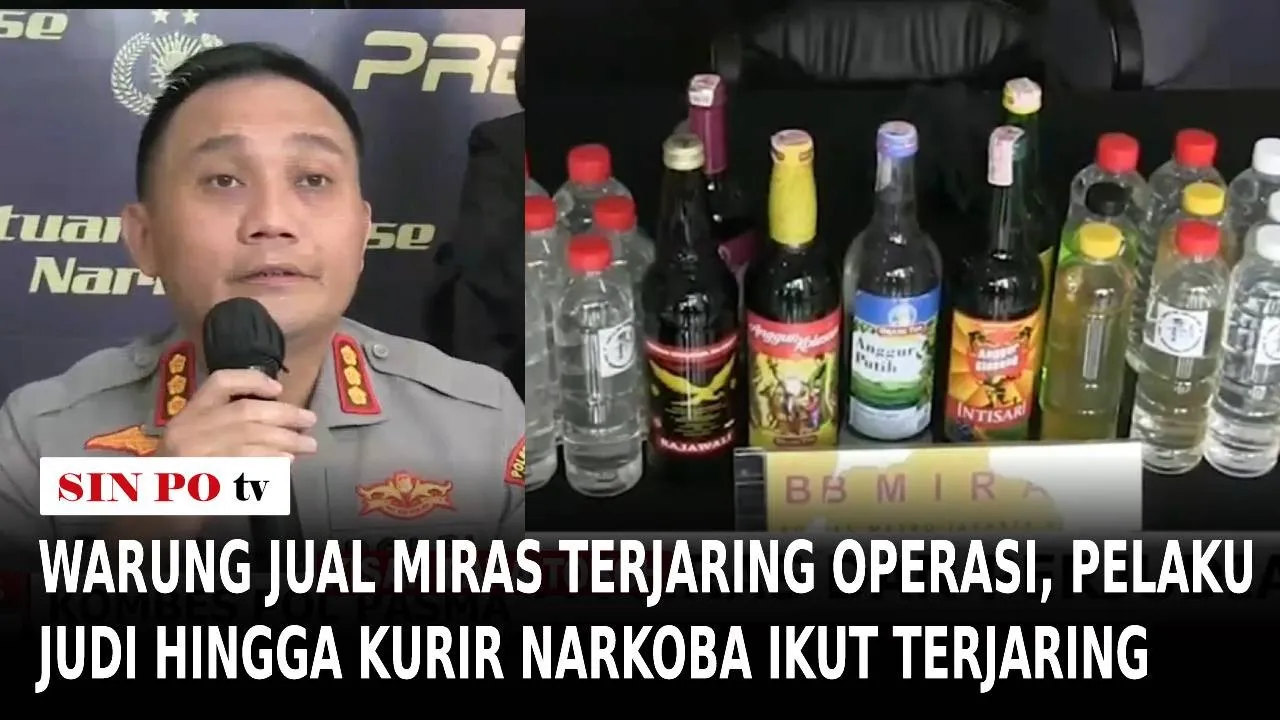 Warung Jual Miras Terjaring Operasi, Pelaku Judi Hingga Kurir Narkoba Ikut Terjaring